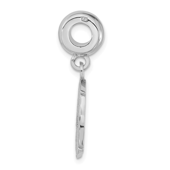 Sterling Silver Polished Saint Florian Dangle Bead