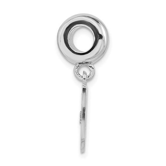 Sterling Silver Polished Pow Mia Dangle Bead