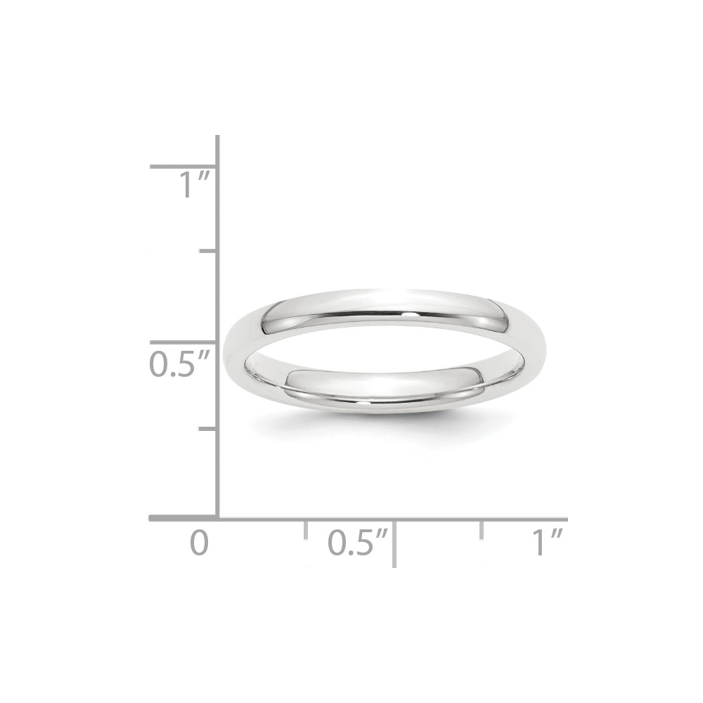 Platinum 2.5mm Comfort-Fit Wedding Band Size 10.5 (PCF025-10.5)