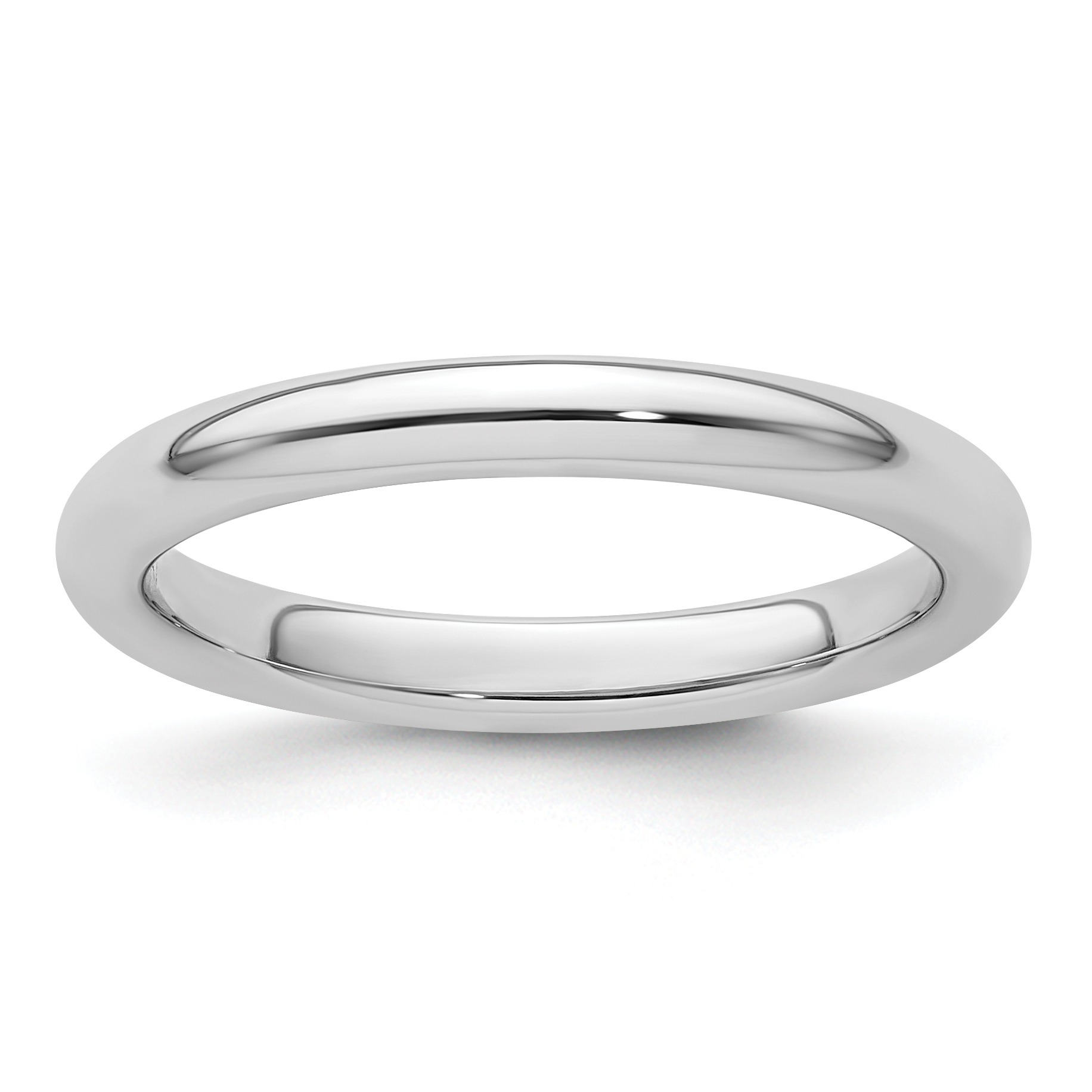 Platinum 2.5mm Comfort-Fit Wedding Band Size 10.5 (PCF025-10.5)