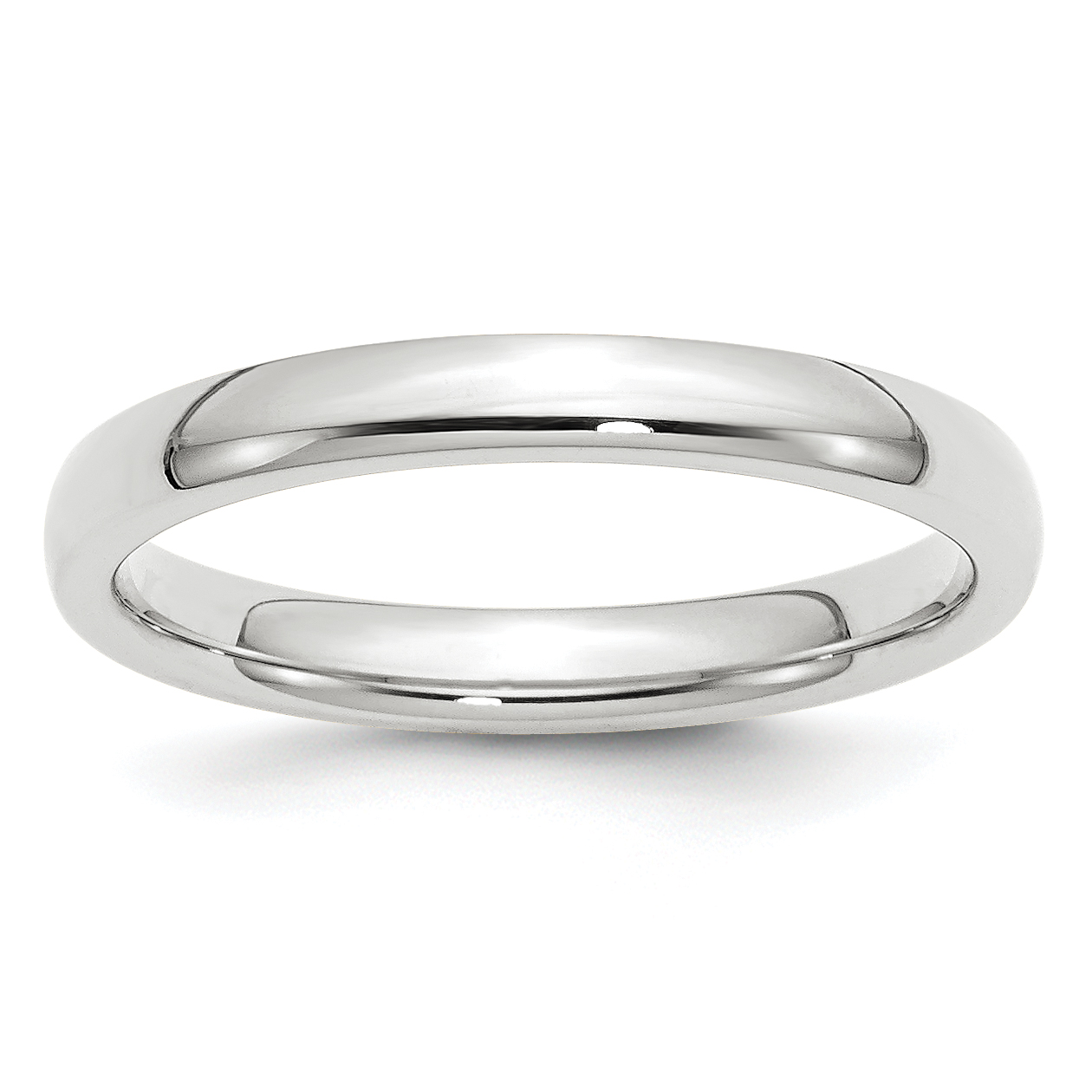 Platinum 3mm Comfort-Fit Wedding Band Size 10 (PCF030-10)