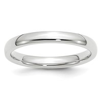 Platinum 3mm Comfort-Fit Wedding Band view 1