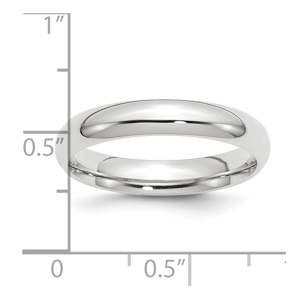 Platinum 4mm Comfort-Fit Wedding Band Size 4 (PCF040-4)