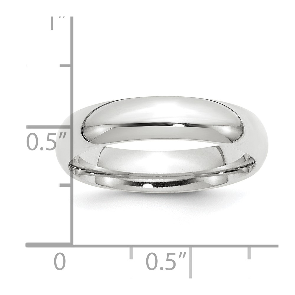 Platinum 5mm Comfort-Fit Wedding Band Size 4 (PCF050-4)