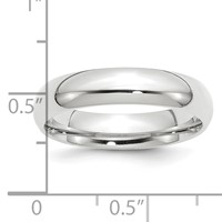 Platinum 5mm Comfort-Fit Wedding Band - Size 5 view 4
