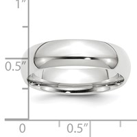 Platinum 6mm Comfort-Fit Wedding Band view 3