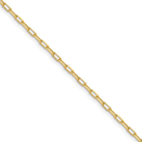 Gold (14K) Solid Diamond-Cut Paperclip Permanent Chain
