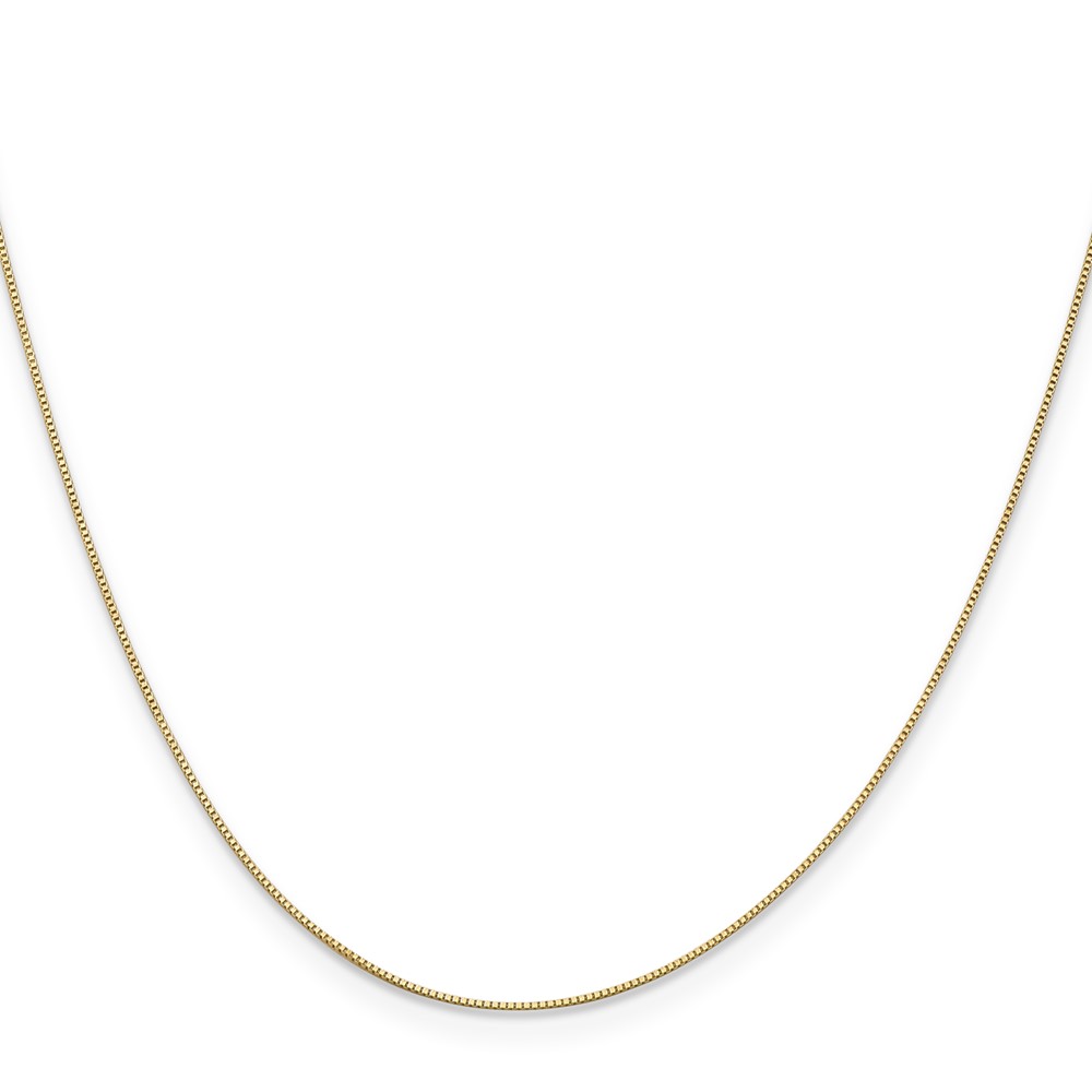 14K 13 inch .5mm Box with Spring Ring Clasp Chain (PEN1-13)