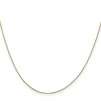 14K.5mm Yellow Gold Box Chain with Spring Ring Clasp, 14" view 2