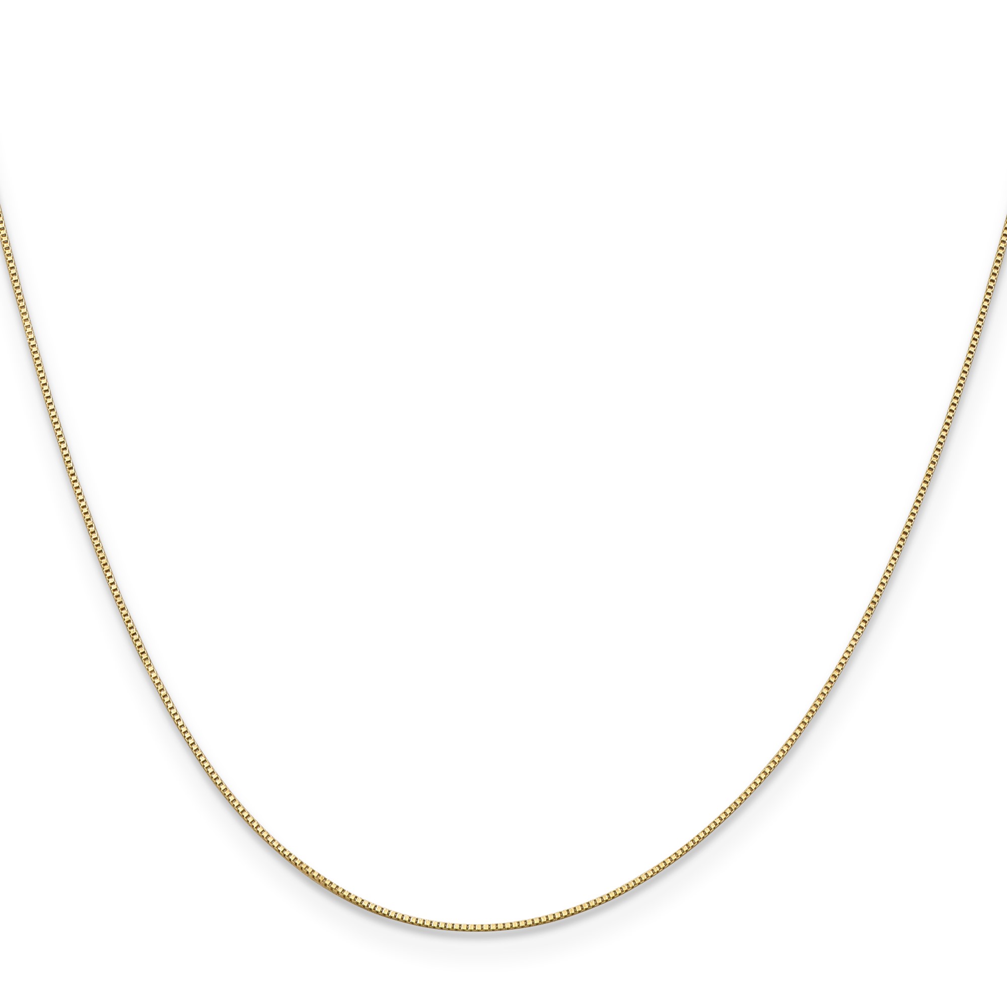 14K Yellow Gold 0.5-0.95mm Box Chain Necklace 13-30 Inch Mens Womens