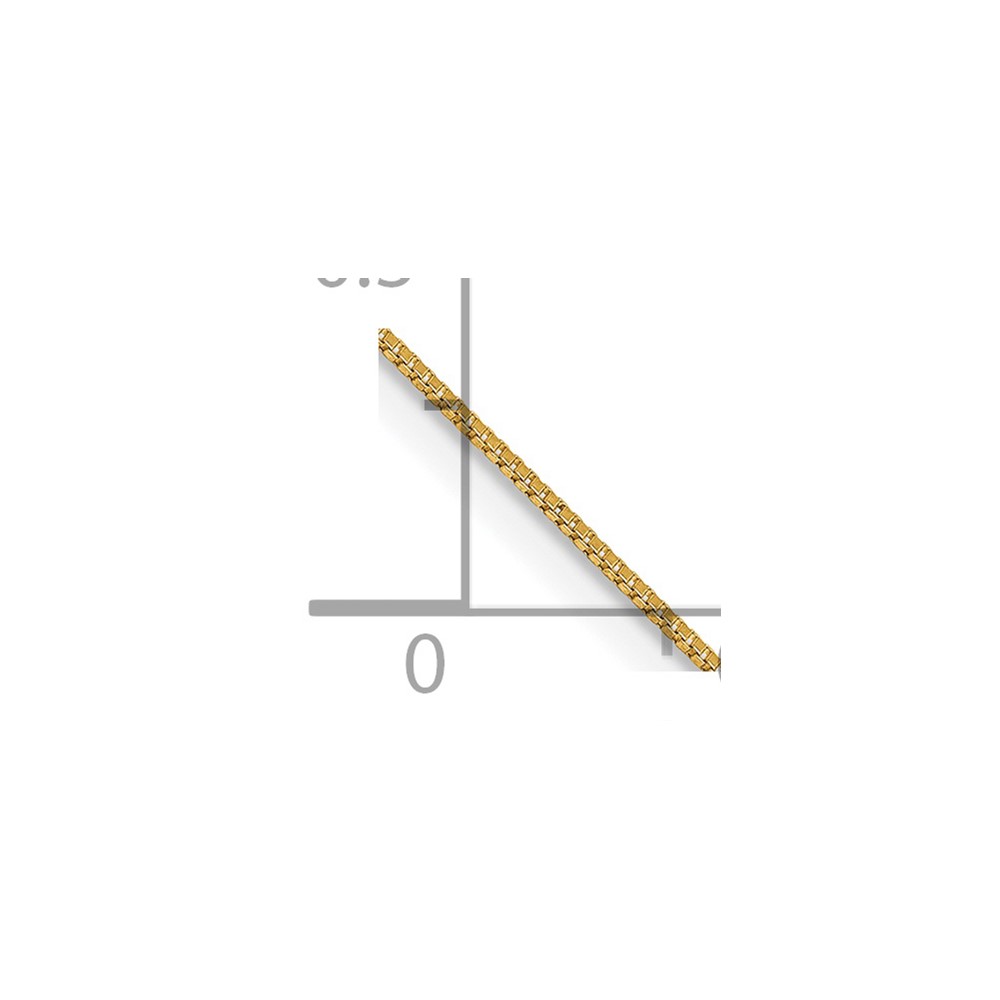 14K 10 inch .5mm Box with Spring Ring Clasp Anklet (PEN1-10)