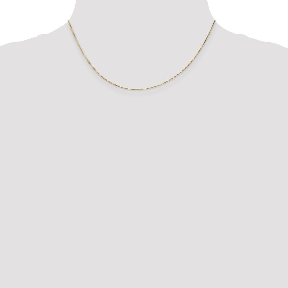 14K 16 inch .5mm Box with Spring Ring Clasp Chain (PEN1-16)