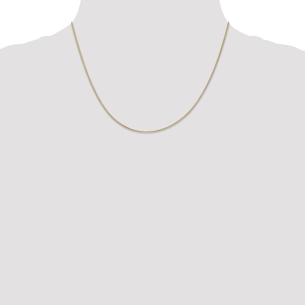 14K 18 inch .5mm Box with Spring Ring Clasp Chain (PEN1-18)