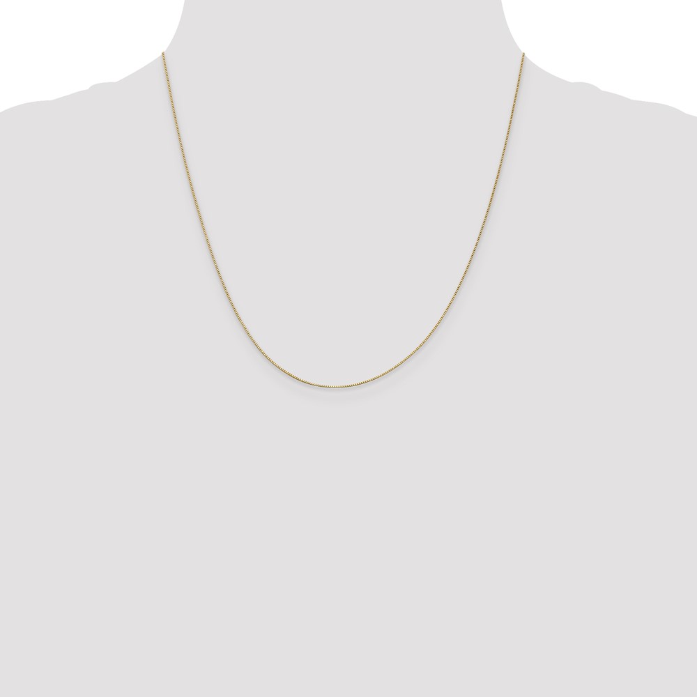 14K 20 inch .5mm Box with Spring Ring Clasp Chain (PEN1-20)