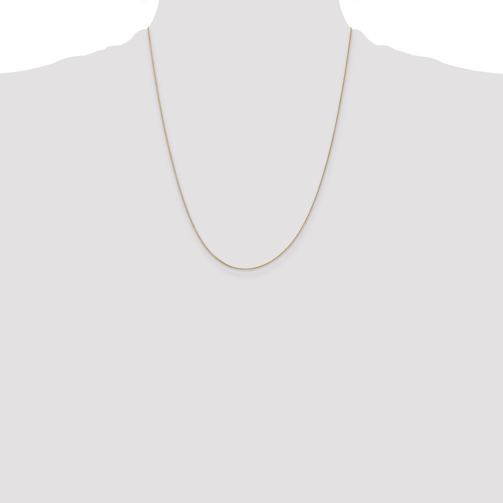 14K 22 inch .5mm Box with Spring Ring Clasp Chain (PEN1-22)