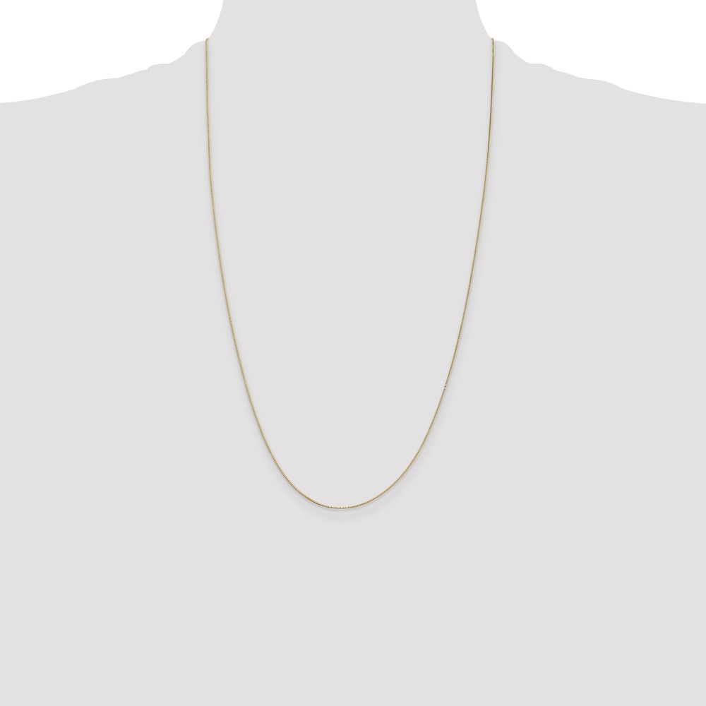 14K 26 inch .5mm Box with Spring Ring Clasp Chain (PEN1-26)