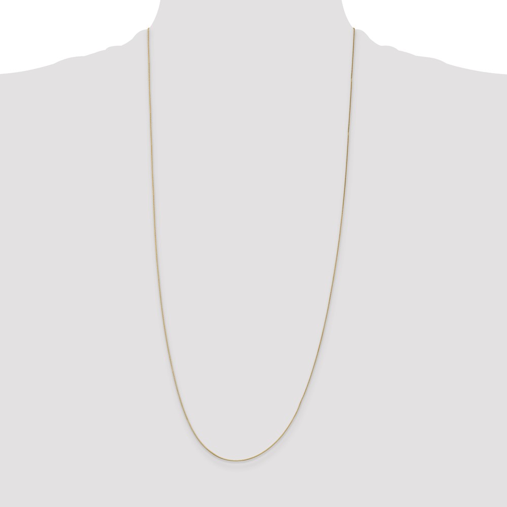 14K 30 inch .5mm Box with Spring Ring Clasp Chain (PEN1-30)
