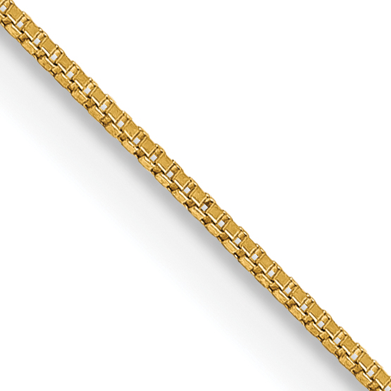 14K 13 inch .5mm Box with Spring Ring Clasp Chain (PEN1-13)
