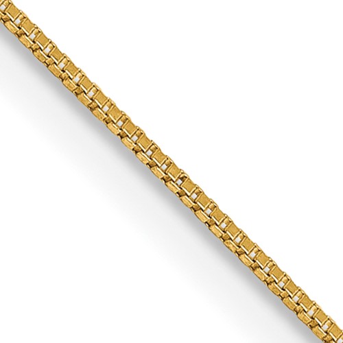 14K 16 inch .5mm Box with Spring Ring Clasp Chain