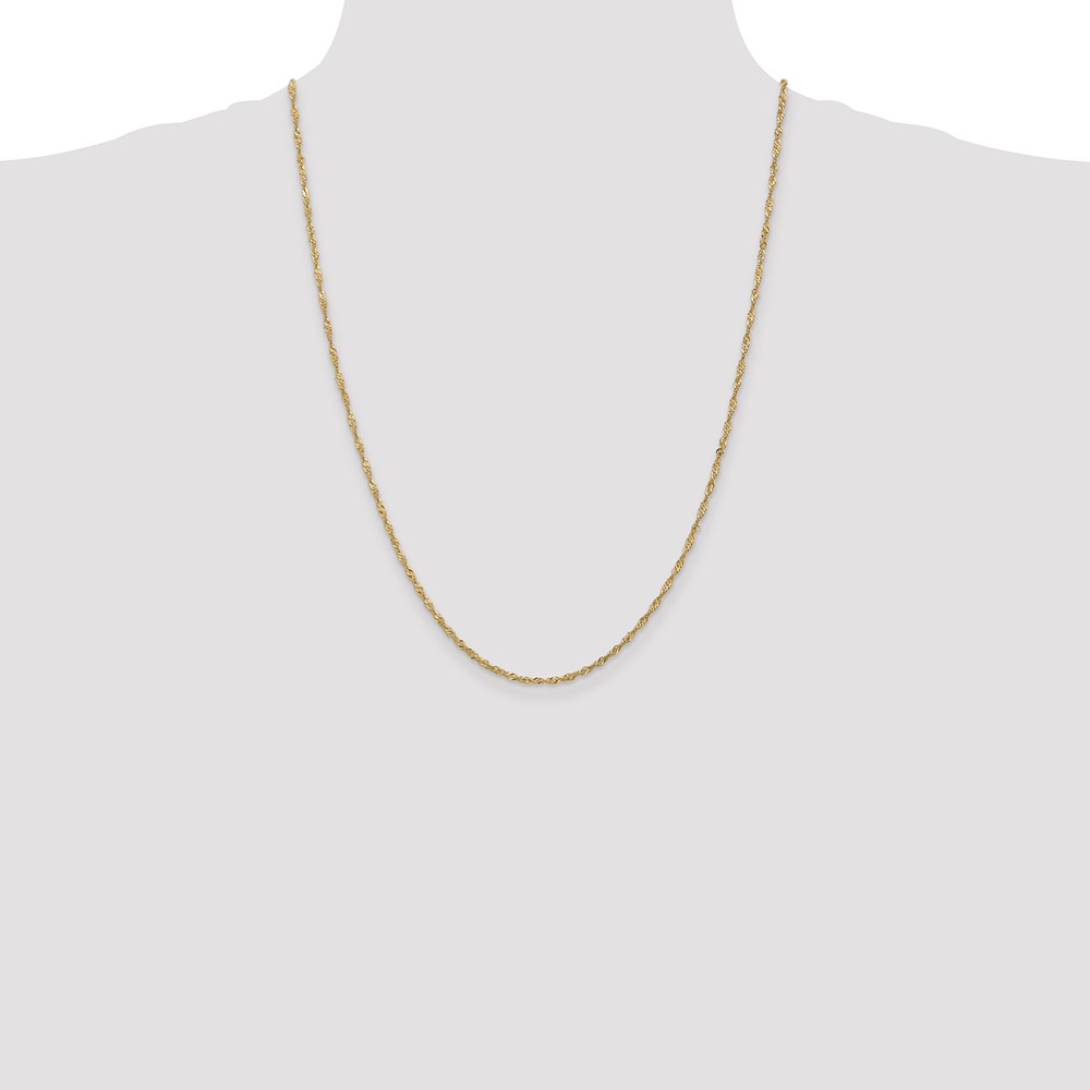14K 24 inch 1.70mm Singapore with Lobster Clasp Chain (PEN10-24)
