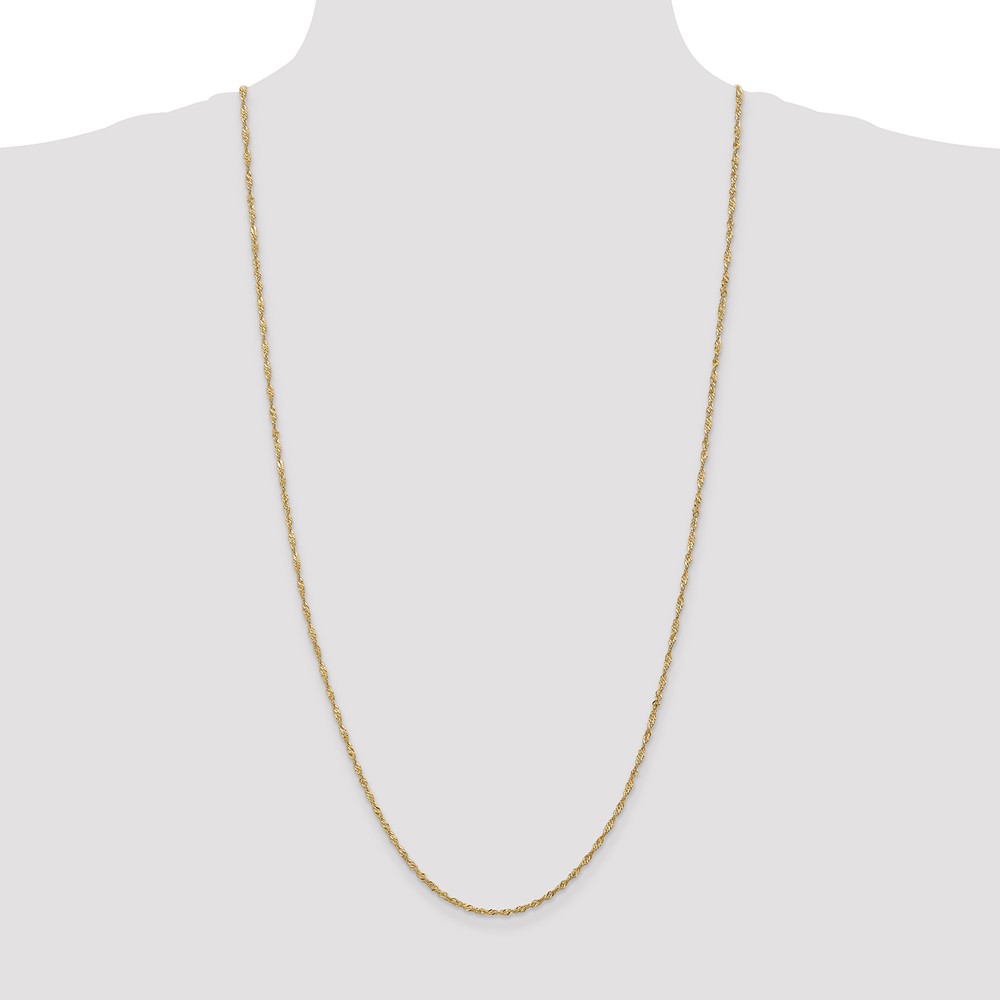 14K 30 inch 1.70mm Singapore with Lobster Clasp Chain (PEN10-30)