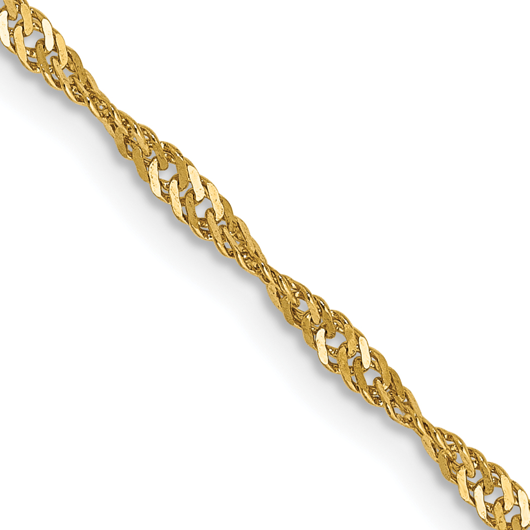 14K 16 inch 1.70mm Singapore with Lobster Clasp Chain (PEN10-16)