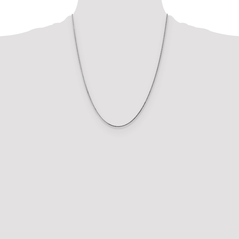 14k WG 1.3mm Curb Pendant Chain (PEN100-22)