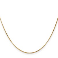 14K.9mm Yellow Gold Curb Chain with Spring Ring Clasp Pendant, 16" view 2