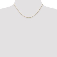 14K.9mm Yellow Gold Curb Chain with Spring Ring Clasp Pendant, 16" view 4
