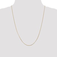 14K.9mm Yellow Gold Curb Chain with Spring Ring Clasp Pendant, 24" view 4