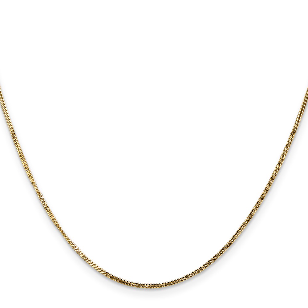 14K 16 inch 1.4mm Curb  with Spring Ring Clasp Pendant Chain (PEN102-16)