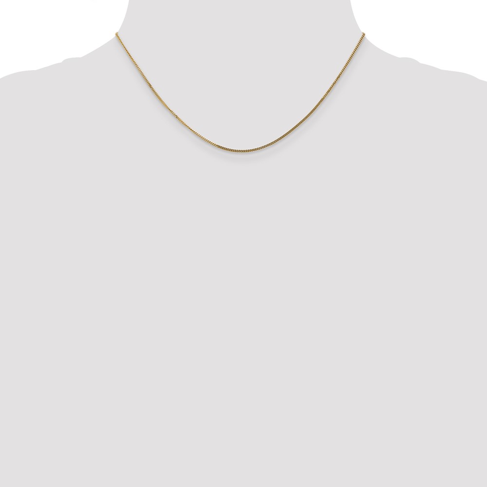 14K 16 inch 1.4mm Curb  with Spring Ring Clasp Pendant Chain (PEN102-16)