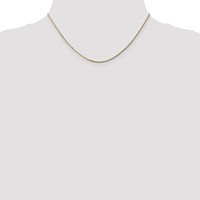 14K 1.4mm Yellow Gold Curb Chain with Spring Ring Clasp Pendant - 16in view 4