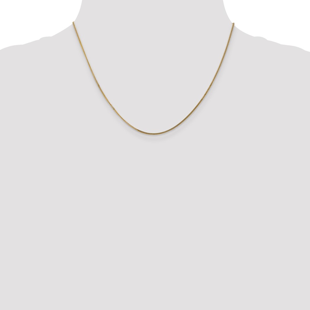 14K 18 inch 1.4mm Curb  with Spring Ring Clasp Pendant Chain (PEN102-18)