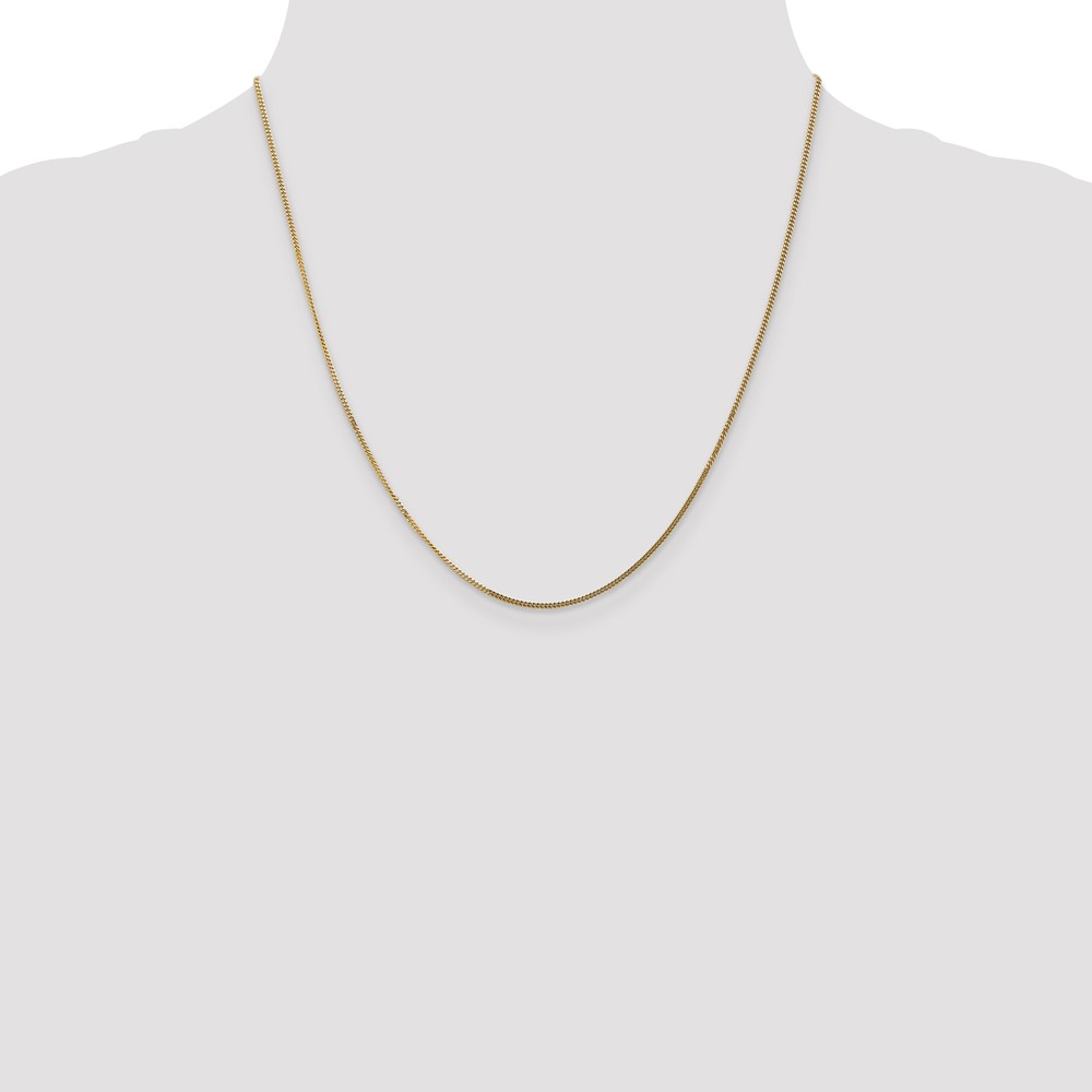 14K 20 inch 1.4mm Curb  with Spring Ring Clasp Pendant Chain (PEN102-20)