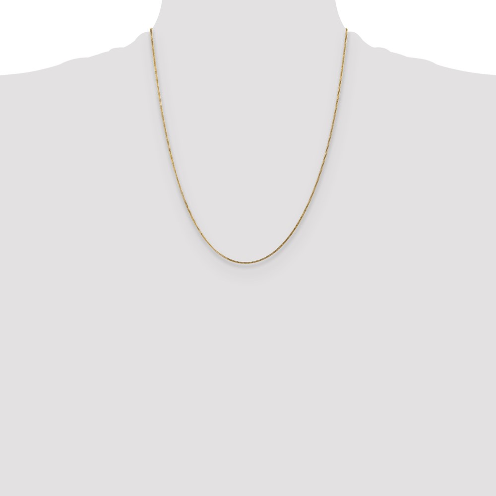 14k 1.3mm Curb Pendant Chain (PEN102-22)