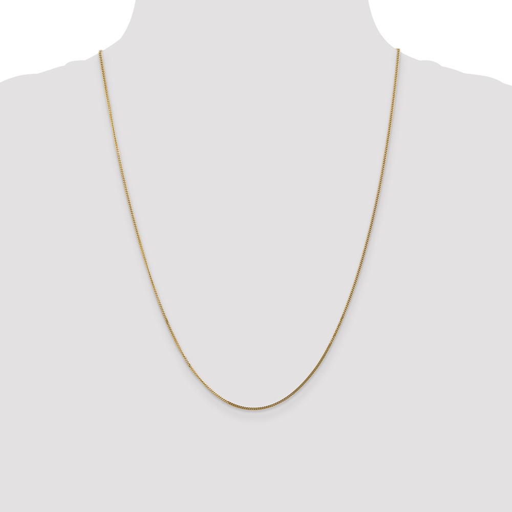 14K 24 inch 1.4mm Curb  with Spring Ring Clasp Pendant Chain (PEN102-24)