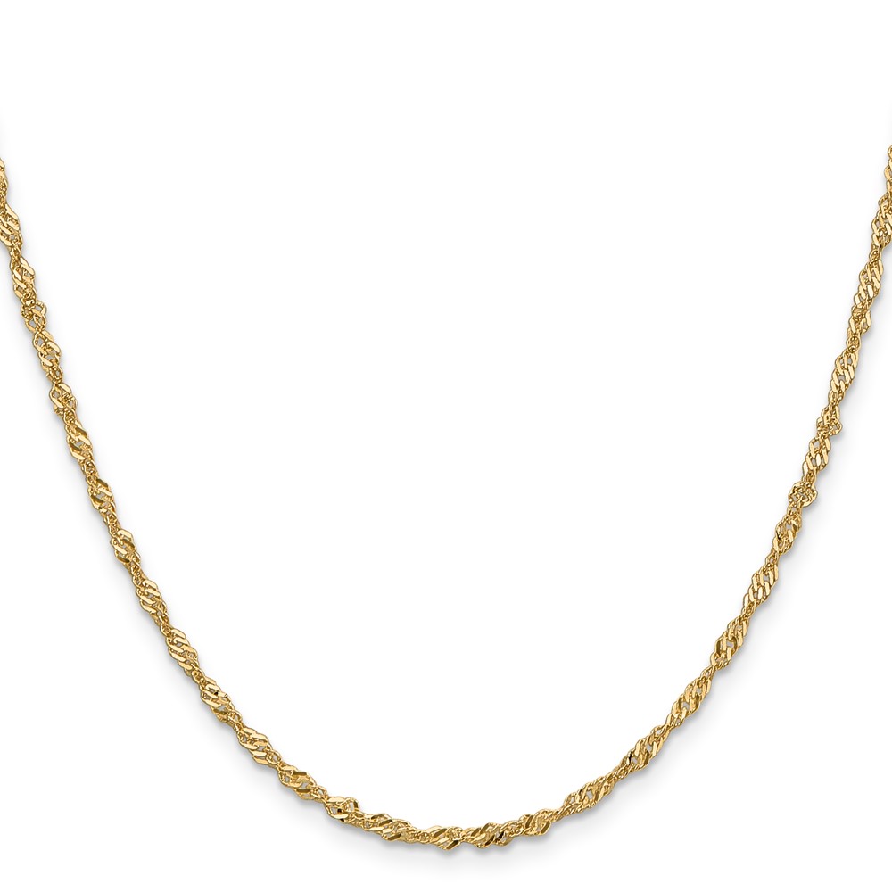 14K 20 inch 2mm Singapore with Lobster Clasp Chain (PEN11-20)