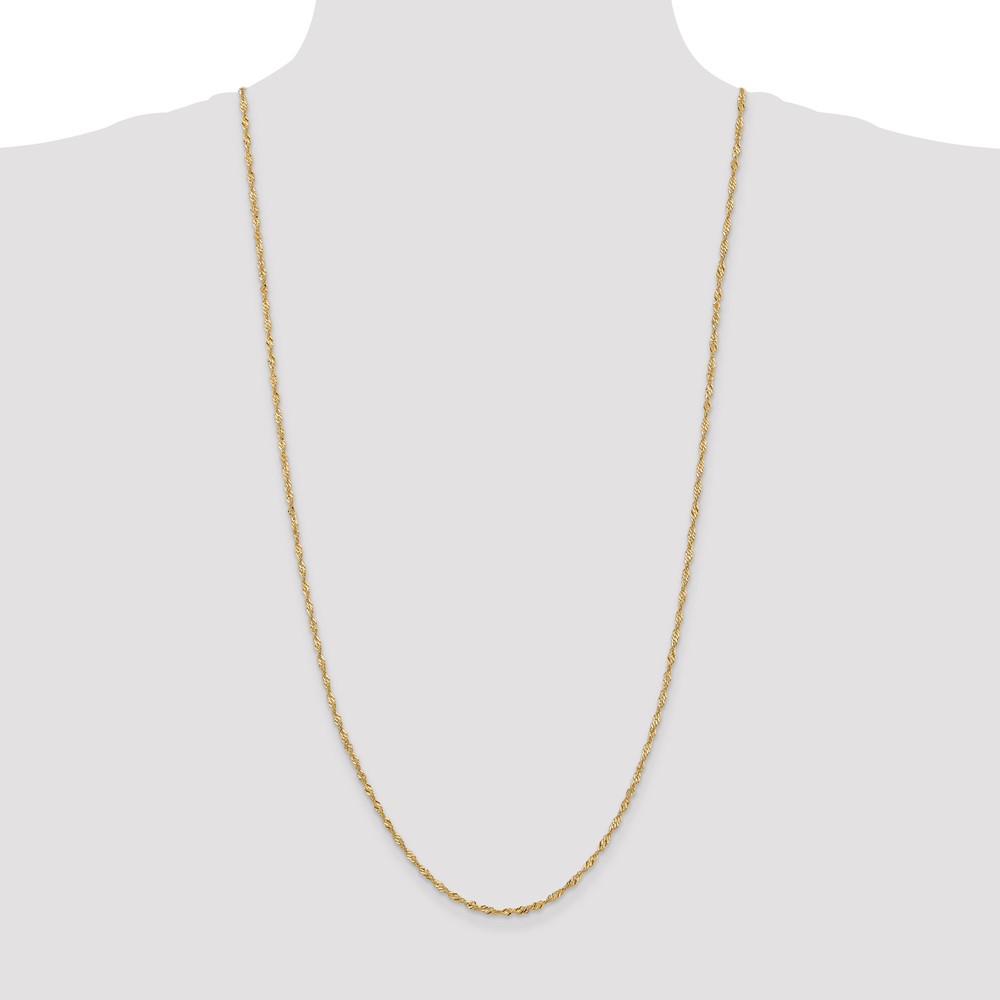 14K 30 inch 2mm Singapore with Lobster Clasp Chain (PEN11-30)