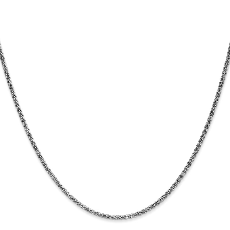 14K White Gold 26 inch 1.7mm Spiga with Lobster Clasp Chain