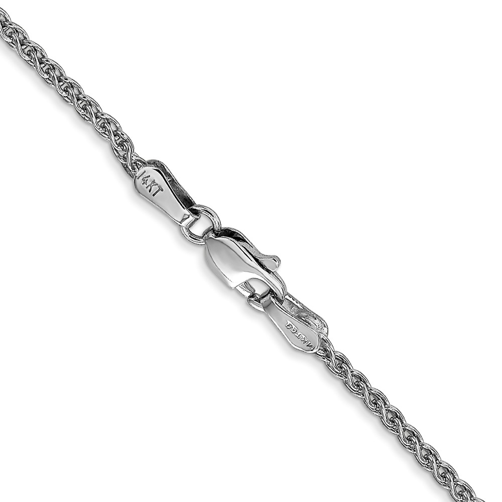 14K White Gold 30 inch 1.7mm Spiga with Lobster Clasp Chain (PEN121-30)