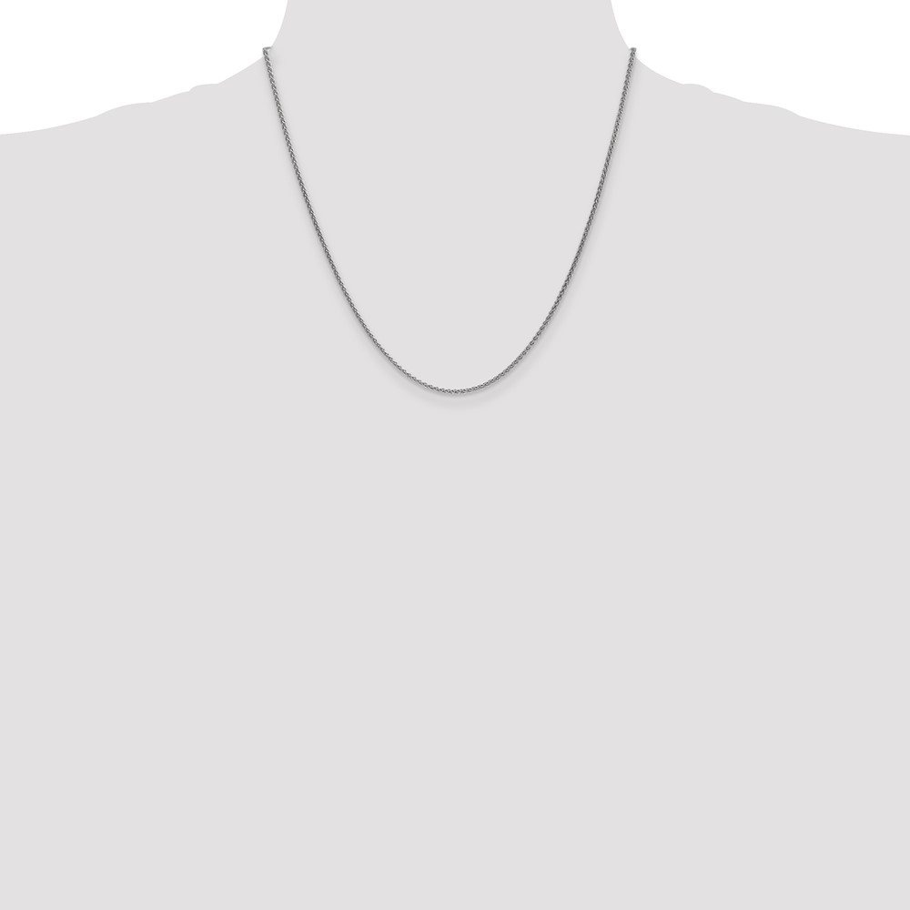 14K White Gold 20 inch 1.7mm Spiga with Lobster Clasp Chain (PEN121-20)