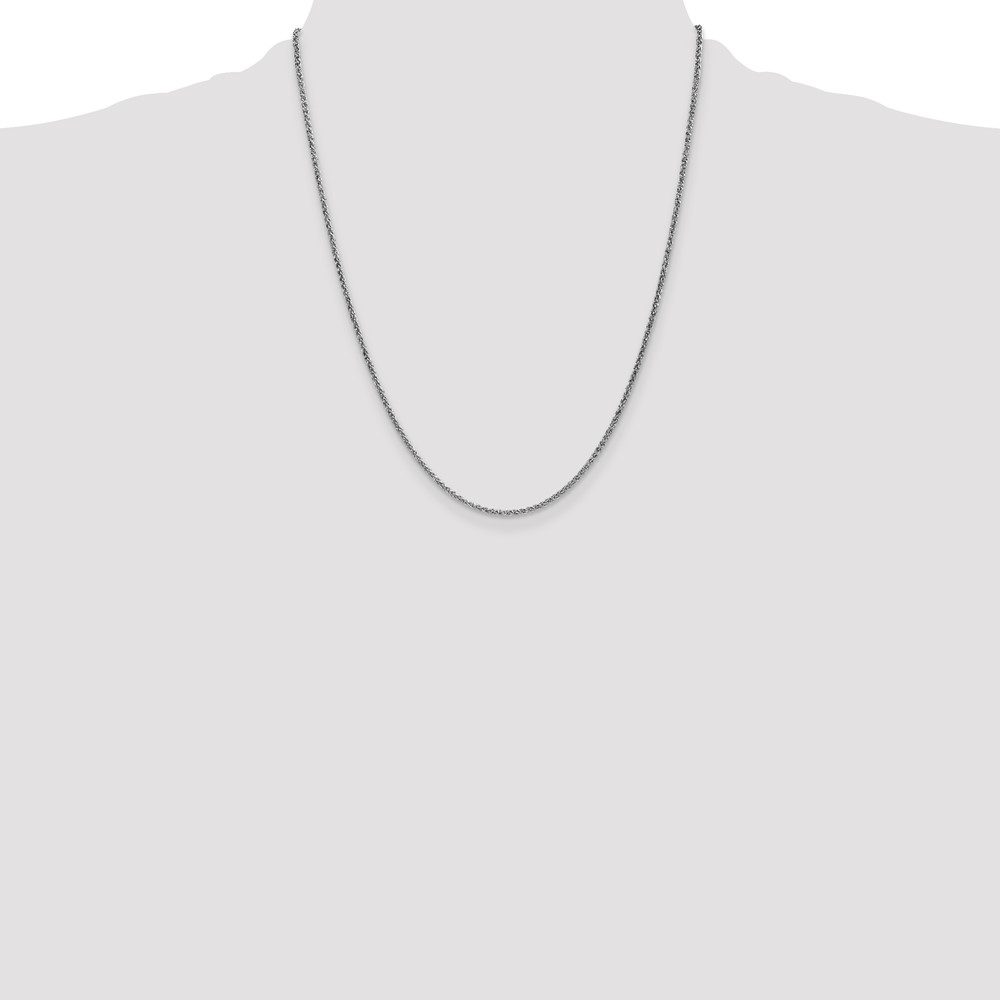 14K White Gold 22 inch 1.7mm Spiga with Lobster Clasp Chain (PEN121-22)