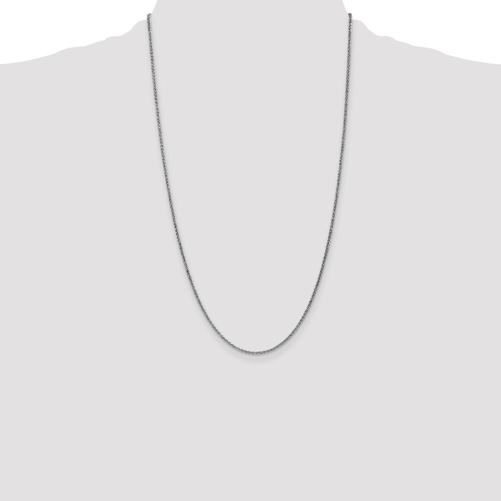 14K White Gold 26 inch 1.7mm Spiga with Lobster Clasp Chain (PEN121-26)