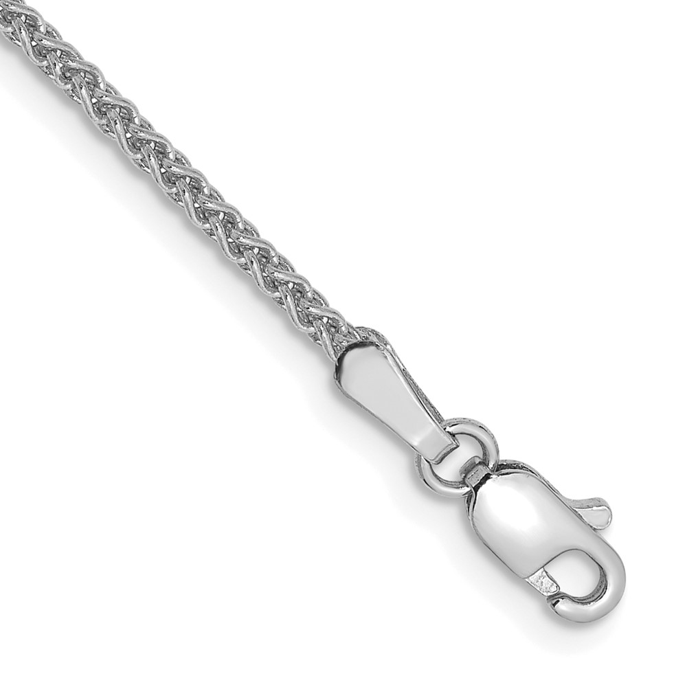 14K White Gold 10 inch 1.7mm Spiga with Lobster Clasp Chain Anklet (PEN121-10)