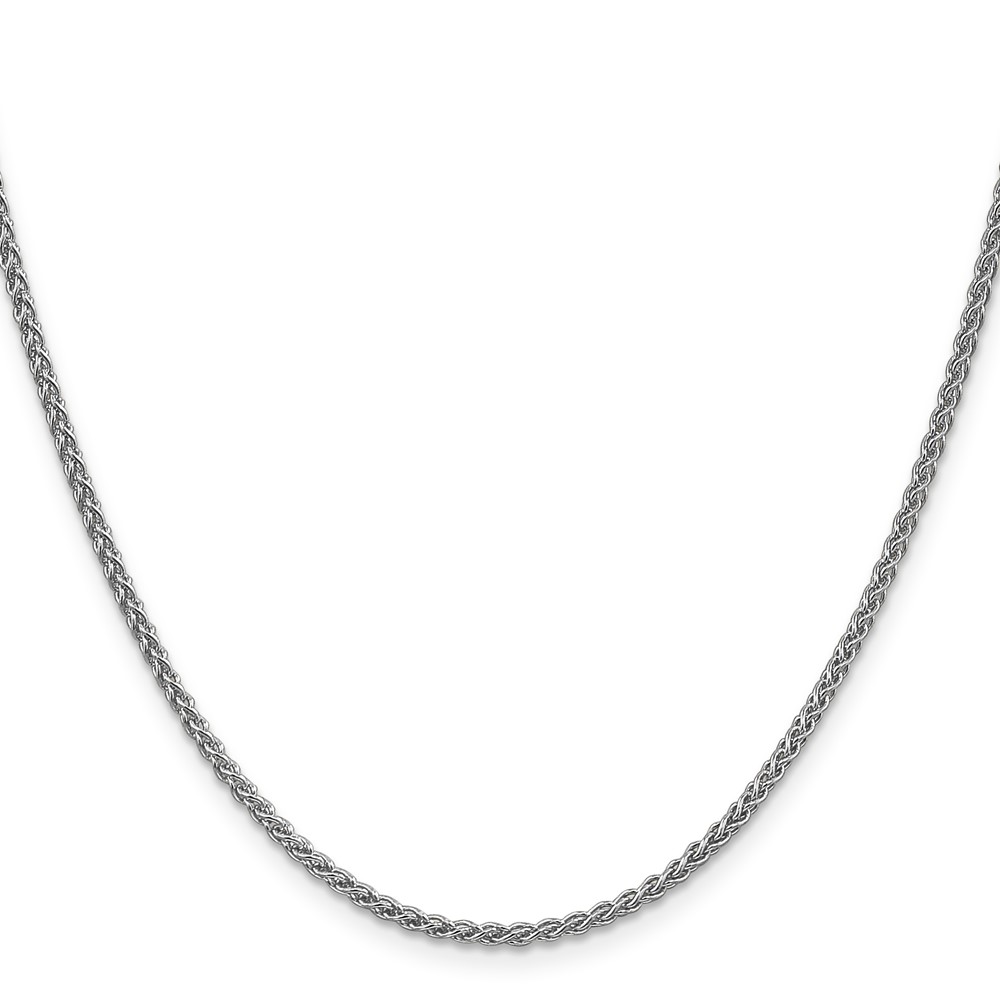 14K White Gold 30 inch 2.1mm Spiga with Lobster Clasp Chain (PEN122-30)