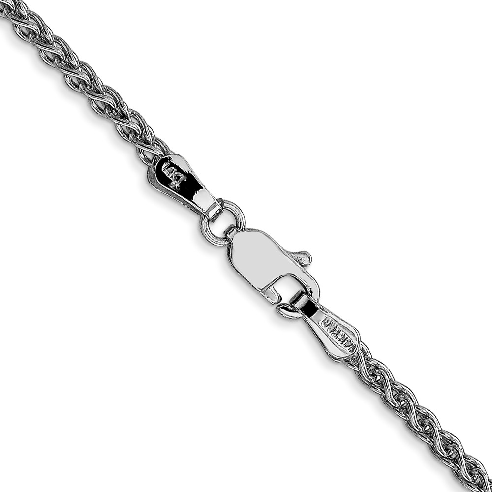 14K White Gold 30 inch 2.1mm Spiga with Lobster Clasp Chain (PEN122-30)
