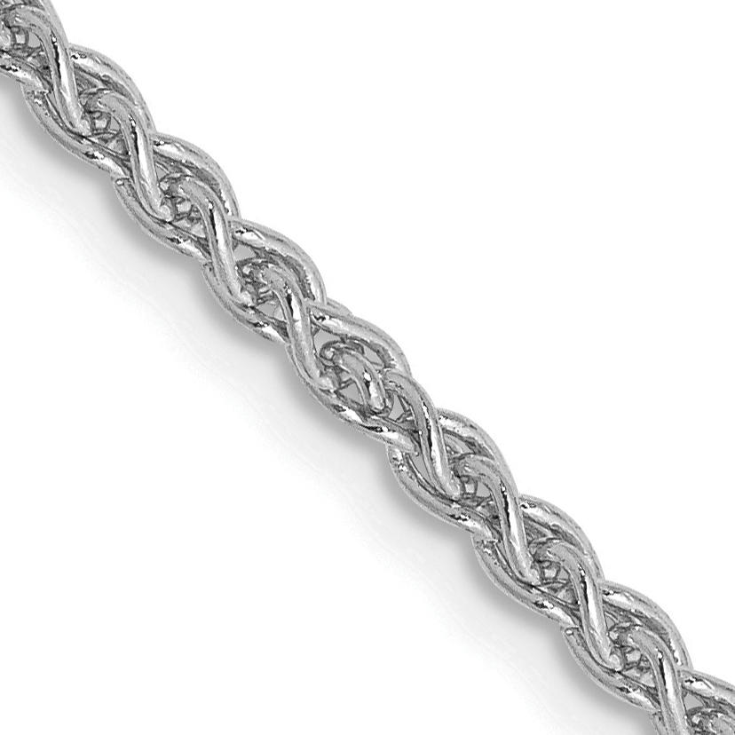 14K White Gold 30 inch 2.1mm Spiga with Lobster Clasp Chain (PEN122-30)