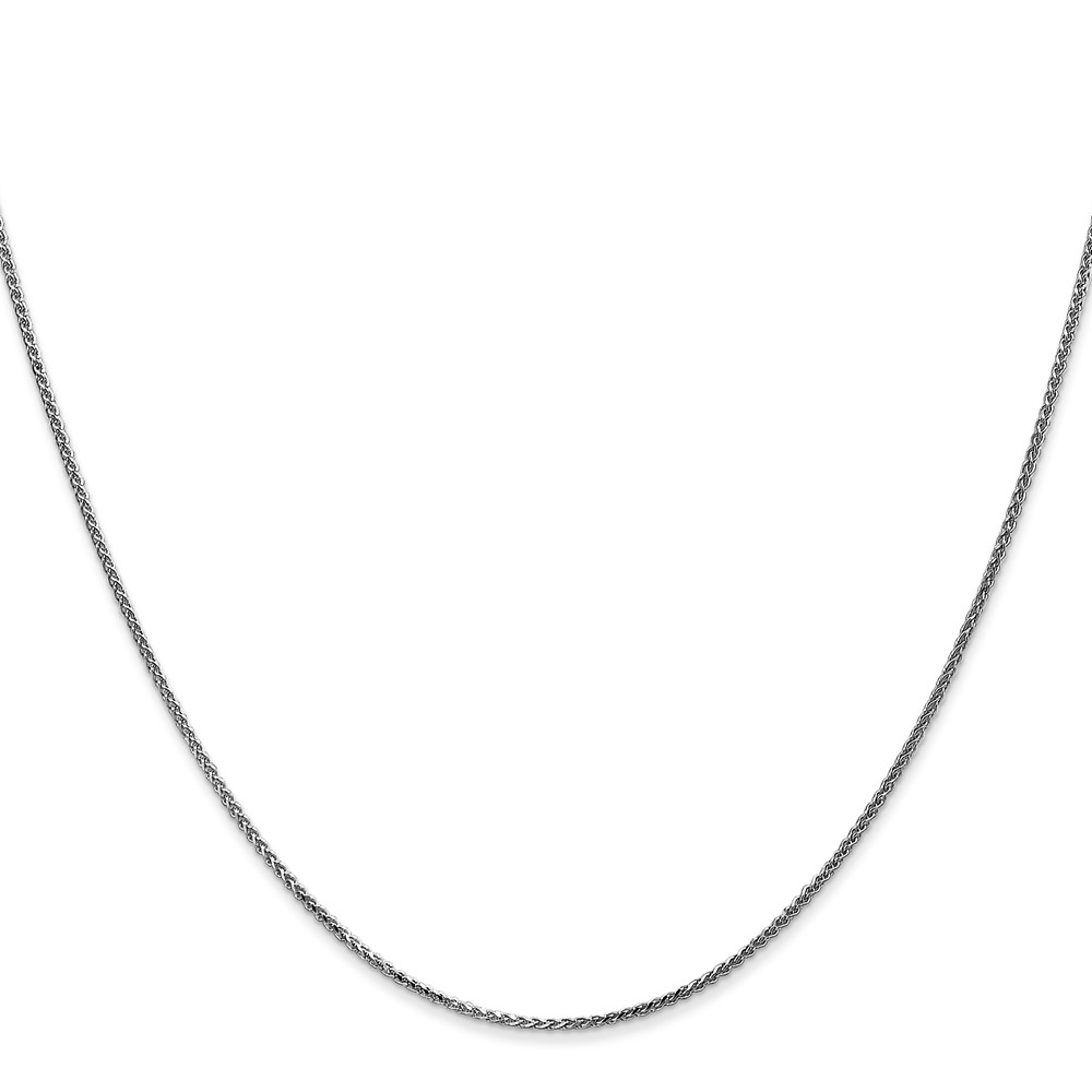 14K White Gold 20 inch 1.05mm Diamond-cut Spiga with Spring Ring Clasp Chain (PEN126-20)