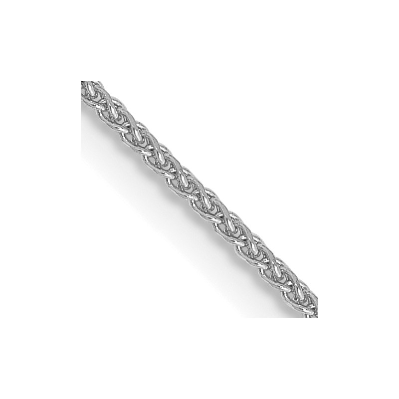14K White Gold 26 inch 1.05mm Diamond-cut Spiga with Spring Ring Clasp Chain